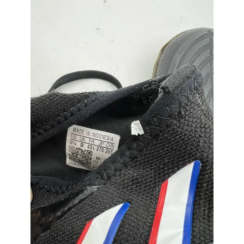 Adidas Predator Edge.3 Indoor Soccer Black Leather Shoes Sneakers Men’s 9.5